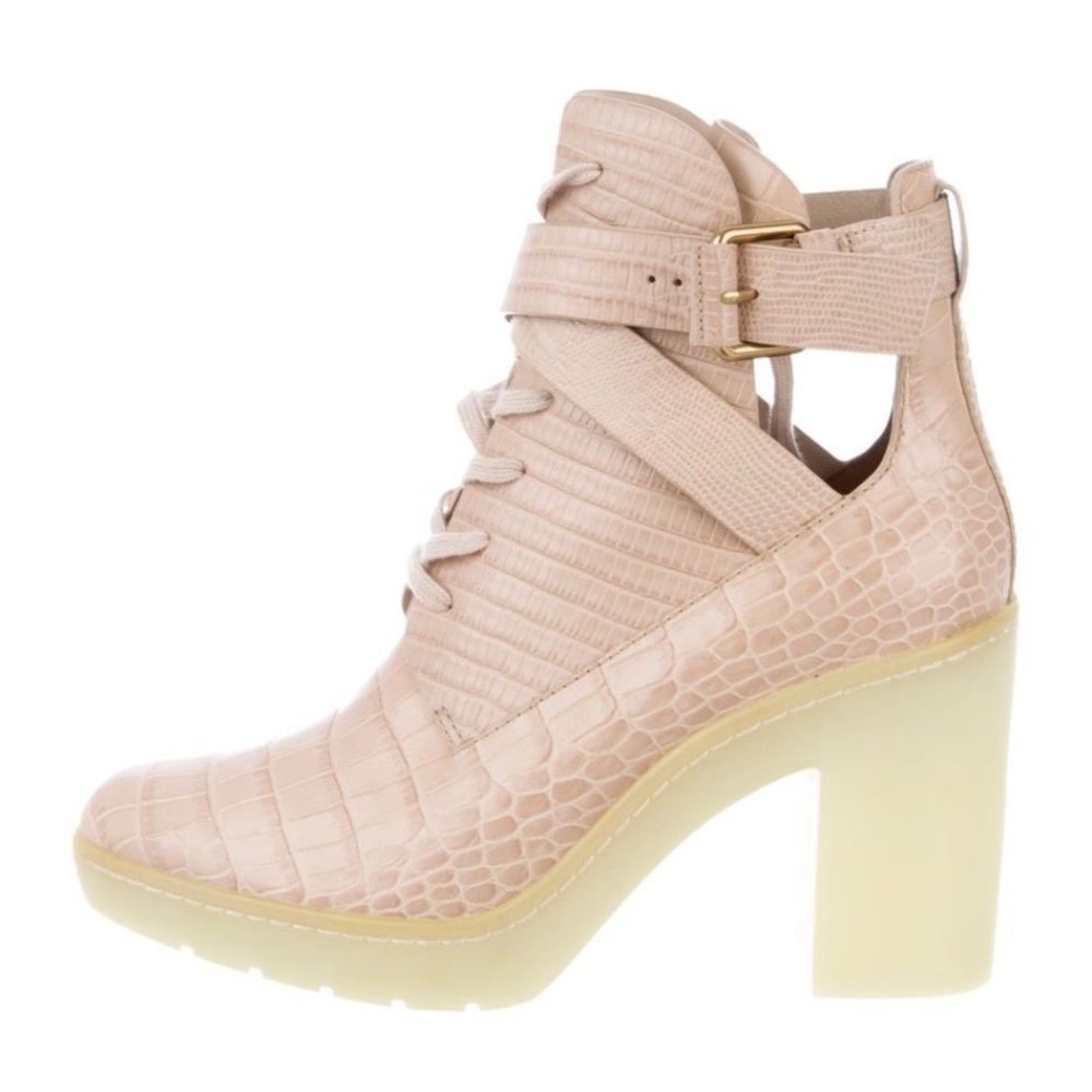 Alexander Wang crocodile-embossed leather boots